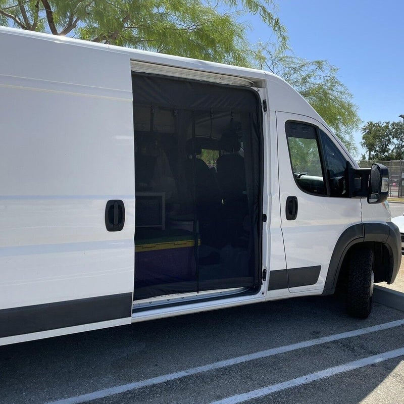 BKICKI RV Insect Screen Net Door Sunshade Screen Mount Anti-Flying Privacy Protection Net Sliding Door for Mercedes-Benz Sprinter High Roof - Image 5